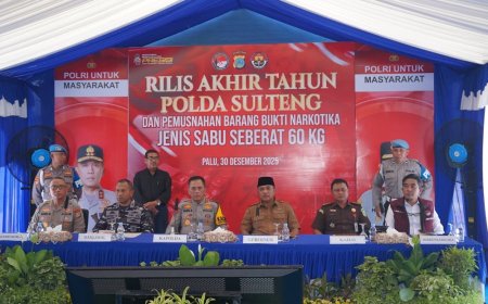 Pimpin Rilis Akhir Tahun, Kapolda Sulteng Paparkan Capaian Keberhasilan Sepanjang Tahun 2025