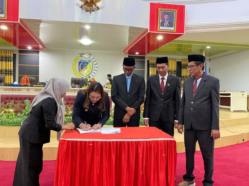 Bupati Vera Tandatangani Dokumen APBD Donggala 2026