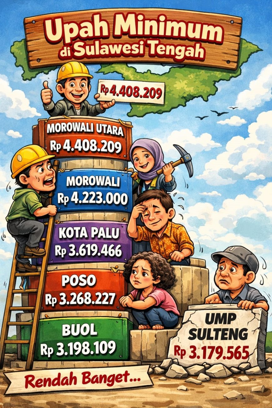 Ini Daftar Lengkap Upah Minimum 2026 se Sulawesi Tengah, Cek Kabupaten Mana Tertinggi