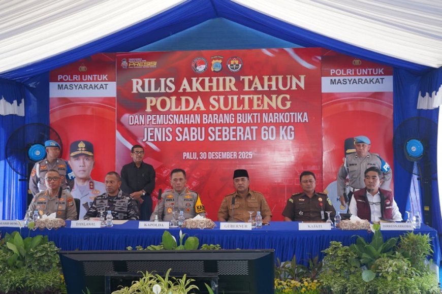 Pimpin Rilis Akhir Tahun, Kapolda Sulteng Paparkan Capaian Keberhasilan Sepanjang Tahun 2025