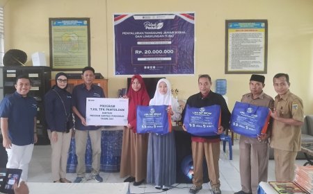 Penyaluran TJSL TPK Pantoloan, Bantu Wujudkan Sarpras Pendidikan SMA Negeri 9 Palu