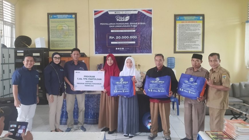 Penyaluran TJSL TPK Pantoloan, Bantu Wujudkan Sarpras Pendidikan SMA Negeri 9 Palu