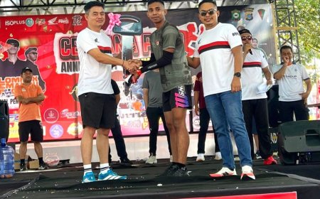 Anggota TNI Dapat Hadiah Motor di Anniversary 1 Tahun Honda Cendana Poso 