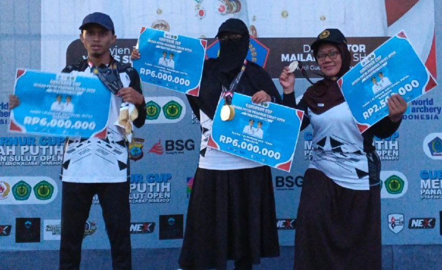Borong Emas, Sulteng  Juara Umum Ketiga Kejuaraan Merah Putih Panahan Sulut Open Gubernur Cup 2026
