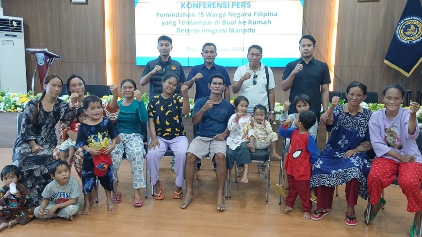 Kantor Imigrasi Palu Pindahkan 15 WNA Filipina ke Rudenim Manado