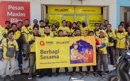 Maxim Palu Salurkan Sembako dan Siapkan BHR untuk Pengemudi