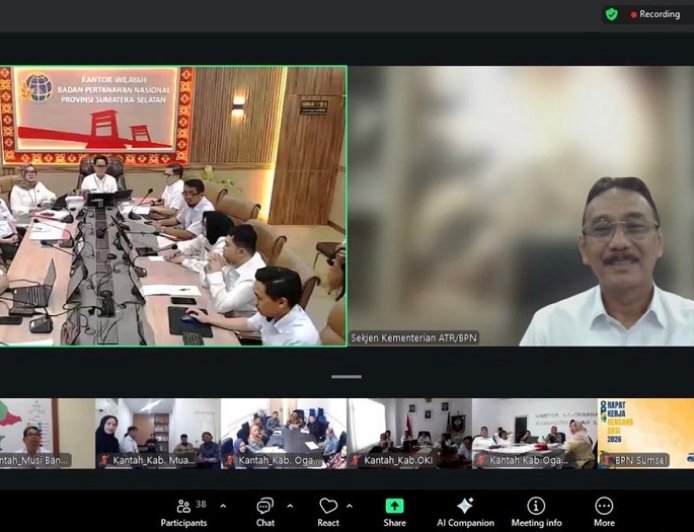 Berikan Pengarahan di Rakerda Kanwil BPN Provinsi Sumsel, Sekjen ATR/BPN: Kemampuan Kelola Tiga Instrumen Jadi Kunci Sukses Pemimpin