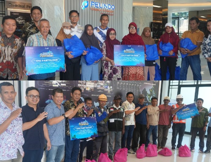 Raih Berkah Ramadhan: PT Pelindo TPK Pantoloan Berbagi Takjil dan Sembako