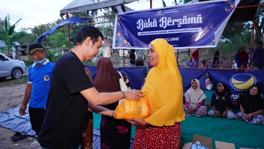 NasDem Sulteng Berbagi di Ramadan, Bagikan Sembako dan Bukber Bersama Pemulung TPA Kawatuna