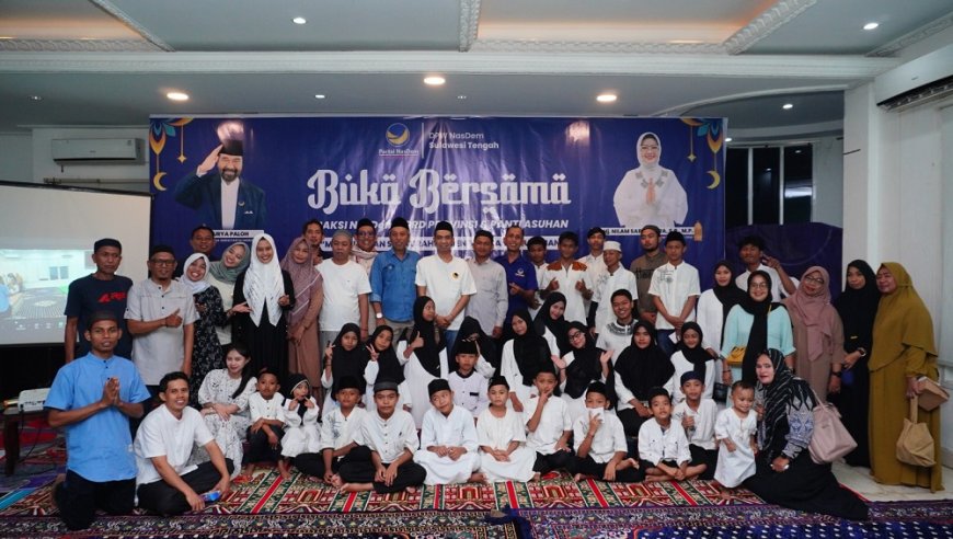 DPW Nasdem Sulteng Beri Santunan dan Buka Puasa Bersama Anak Panti Asuhan