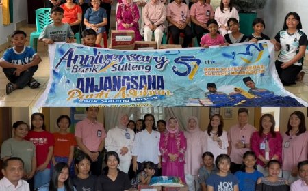 Peringati HUT ke-57: Bank Sulteng Anjangsana ke Empat Panti Asuhan