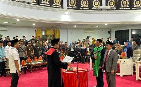 Yasin Lataka Resmi Sah Ketua DPRD Donggala