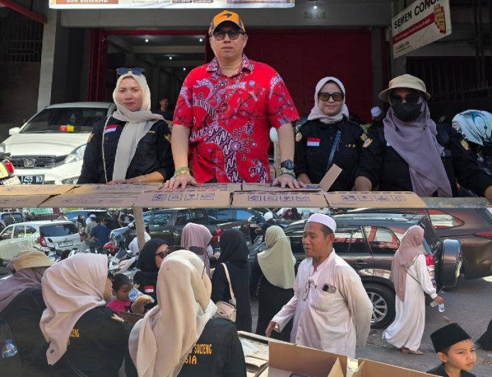 SMTI Sulteng - APINDO Sulteng - Vihara Karuna Dipa Bagikan Ribuan Mamin Untuk Jamaah di Acara Haul Guru Tua