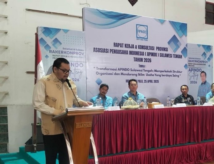 Rakerkonprov APINDO Sulteng, Gubernur:  Kolaborasi, Kunci Majukan Ekosistem Usaha di Sulteng