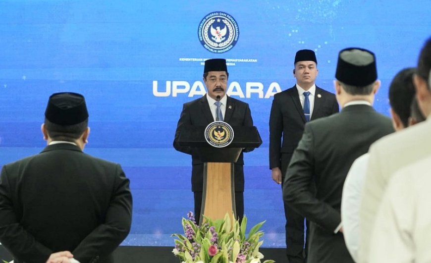 Lantik Dirjen Imigrasi dan Staf Ahli, Agus: Amanah Bukan Sekadar Jalankan Tugas