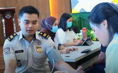 Imigrasi Palu Gandeng Puskesmas Pemeriksaan Kesehatan Gratis bagi Pegawai
