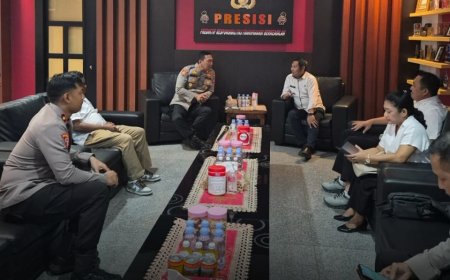 Kepala Kantah Palu Silaturahmi ke Kapolresta Guna Perkuat Koordinasi
