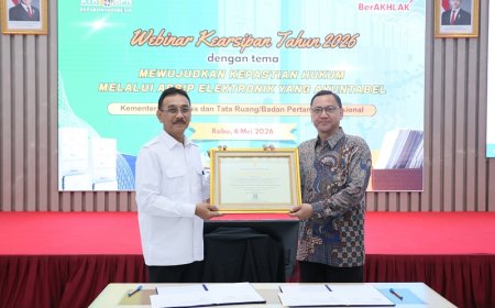 Kementerian ATR/BPN Raih Penghargaan dari ANRI atas Penyelamatan dan Pelestarian Arsip