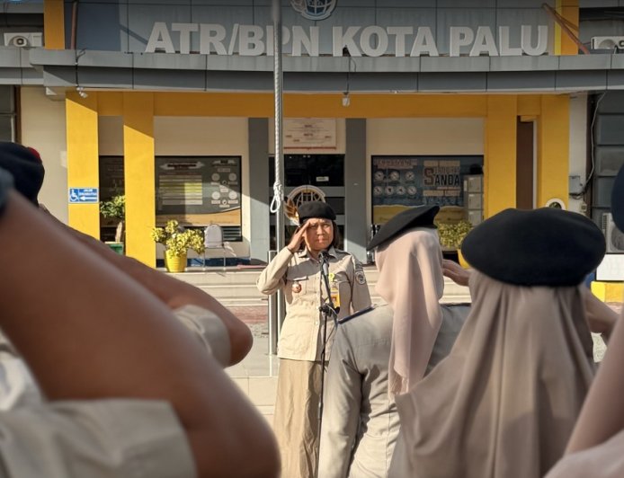 Pertanahan Kota Palu Gelar Apel Pagi sebagai Penguatan Budaya Kerja