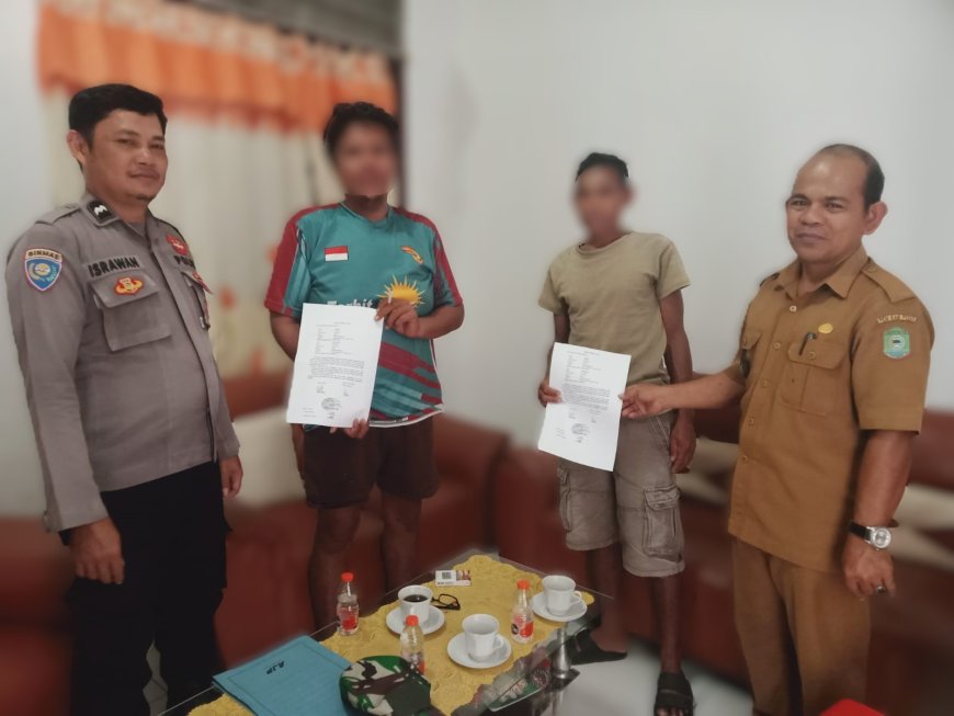 Bhabinkamtibmas dan Babinsa Labuan Mediasi Percobaan Penganiayaan