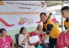 Polres Poso Bakti Religi dan Bansos di Pura Jagat Nata Stana Narayana
