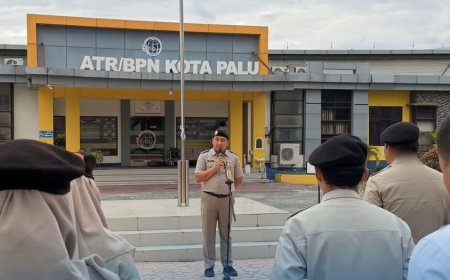 Apel Pagi di Kantah Kota Palu,  Pimpinan Ingatkan Pentingnya Disiplin