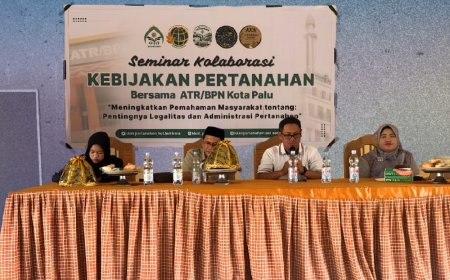 Kantah Kota Palu Hadiri Seminar Kolaborasi Kebijakan Pertanahan Bahas Pendataan Tanah Wakaf