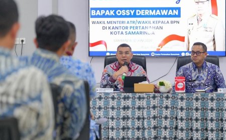 Berikan Pengarahan di Kantah Kota Samarinda, Wamen Ossy: ATR/BPN Harus Jadi Solusi Atas Pembangunan di Kaltim