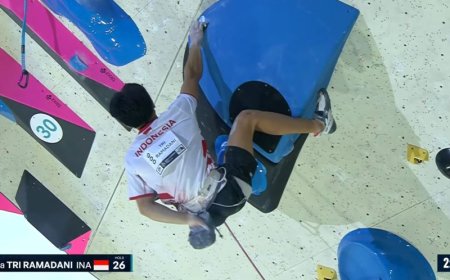 Putra Tri Ramadani Finis Posisi Empat di World Climbing Seri Innsbruck