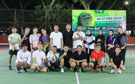 Bank Sulteng Club Sukses Gelar Fun Game Tenis Internal
