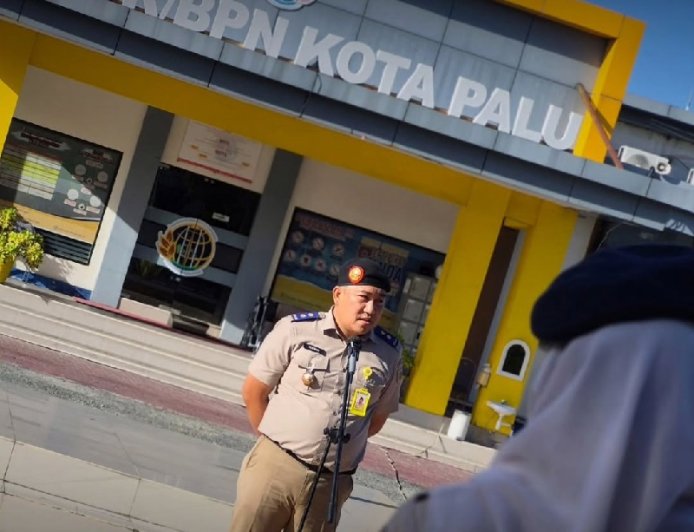 Apel Pagi di Kantah Kota Palu, Pimpinan Ingatkan Disiplin Kerja