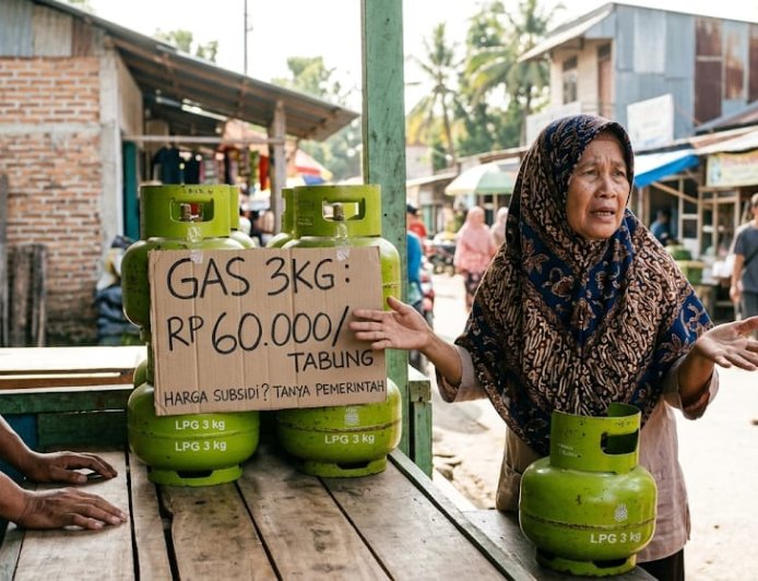 Gas 3 Kg di Poso Diecer Rp60 Per Tabung