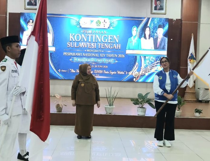 Lepas Kontingen Pesparawi Sulteng, Wagub: Pasti Juara