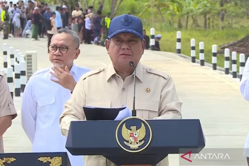 Prabowo Tegaskan Konektivitas Jalan Kunci Turunkan Biaya Logistik