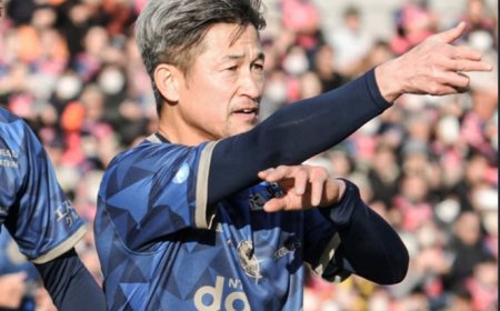 Kazuyoshi Miura Cetak Gol Pertama Dalam Empat Tahun di Usia 59 Tahun