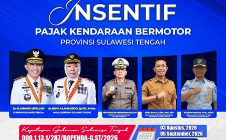 Pemprov Sulteng Bebaskan Denda PKB dan Diskon 50 Persen