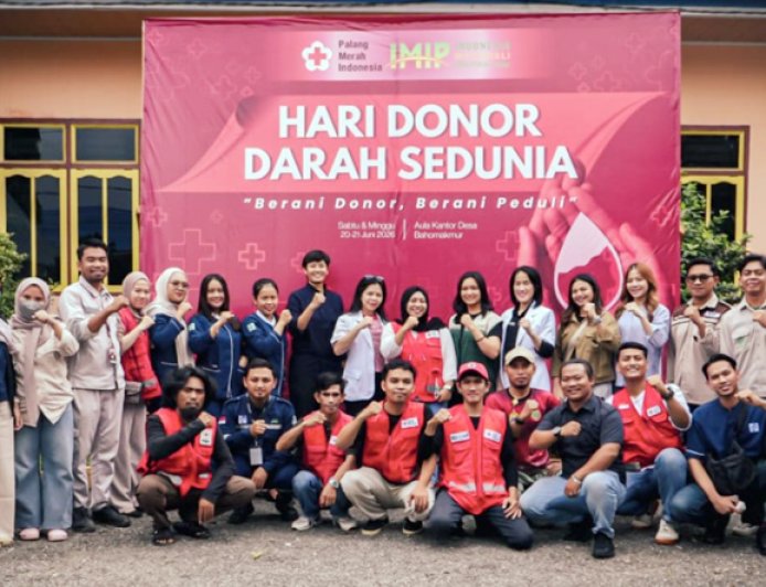 Gelaran Donor Darah PT IMIP Berhasil Kumpulkan 136 Kantong Darah
