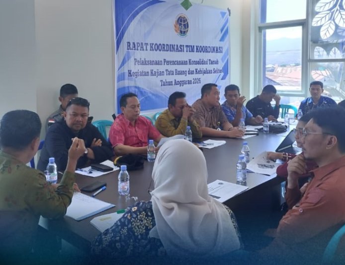 Kantah Kota Palu Hadiri Rakor Konsolidasi Tanah dan Tata Ruang