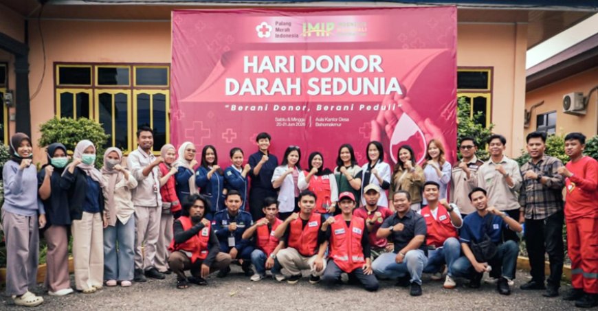 Gelaran Donor Darah PT IMIP Berhasil Kumpulkan 136 Kantong Darah