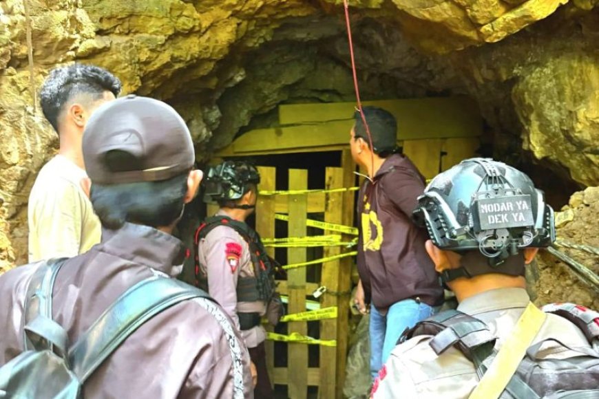 Polda Gorontalo Menutup Aktivitas PETI di Gorontalo Utara