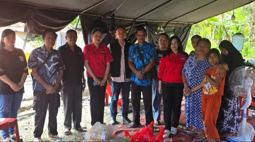 PDIP  Poso Salurkan Bantuan ke Korban Musibah Kebakaran