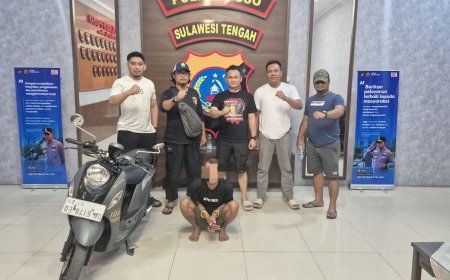 Polres Poso Bekuk Residivis Curanmor, Curi Sepeda Motor Buat Membeli Sabu
