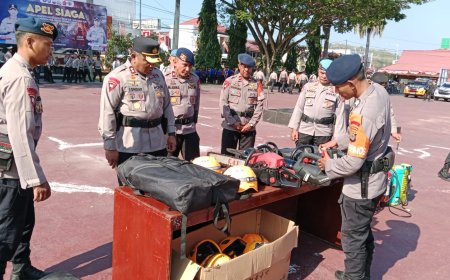 Siaga Karhutla, Polres Poso Gelar Apel Pasukan Gabungan