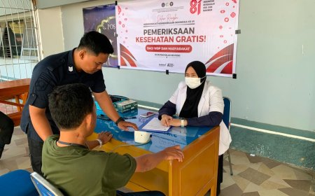 Wujud Kepedulian Menuju Hari Kemerdekaan, Rutan Poso Gelar Pemeriksaan Kesehatan Gratis bagi Warga dan WBP