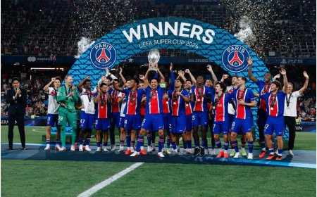 PSG Pertahankan Gelar Piala Super Eropa setelah Menang Atas Aston Villa 2-1