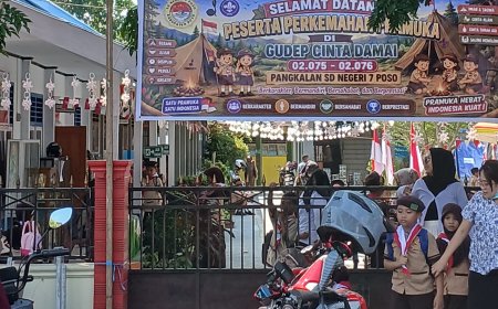 Sambut HUT Ke-65 Pramuka, SDN 7 Gelar Perkemahan Bersama