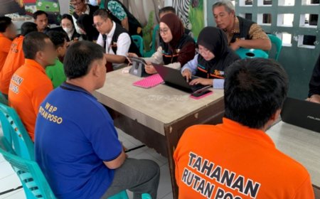 Warga Binaan Rutan Poso Ikuti Pendataan Sensus Ekonomi BPS