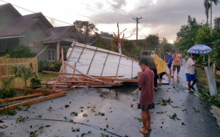 Lima Rumah Warga di Sigi Rusak Ditiup Angin Kencang