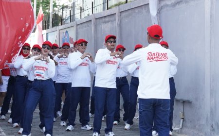 Semarak HUT ke-81 Kemerdekaan, Bank Sulteng Club Juara Gerak Jalan Antarperbankan di Palu
