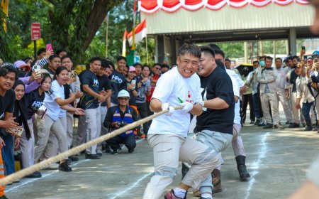 Lomba Tradisional Semarakkan Peringatan HUT Ke-81 RI di IMIP